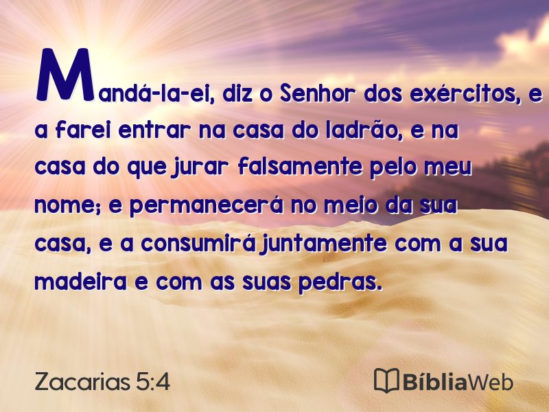 Zacarias 5:4 em imagem para compartilhar