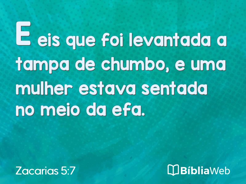 Zacarias 5:7 em imagem para compartilhar