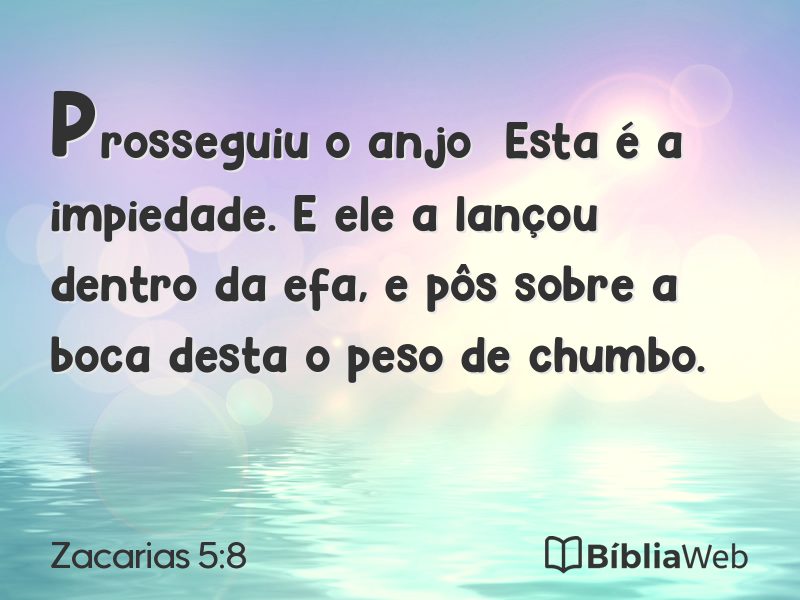 Zacarias 5:8 em imagem para compartilhar