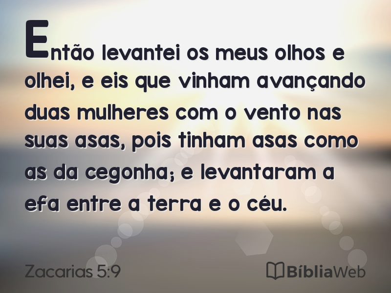 Zacarias 5:9 em imagem para compartilhar