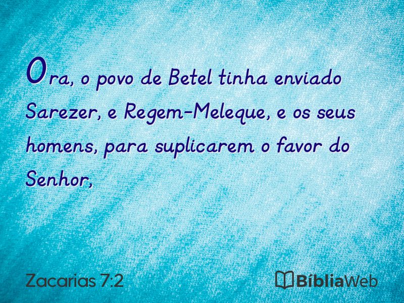 Zacarias 7:2 em imagem para compartilhar
