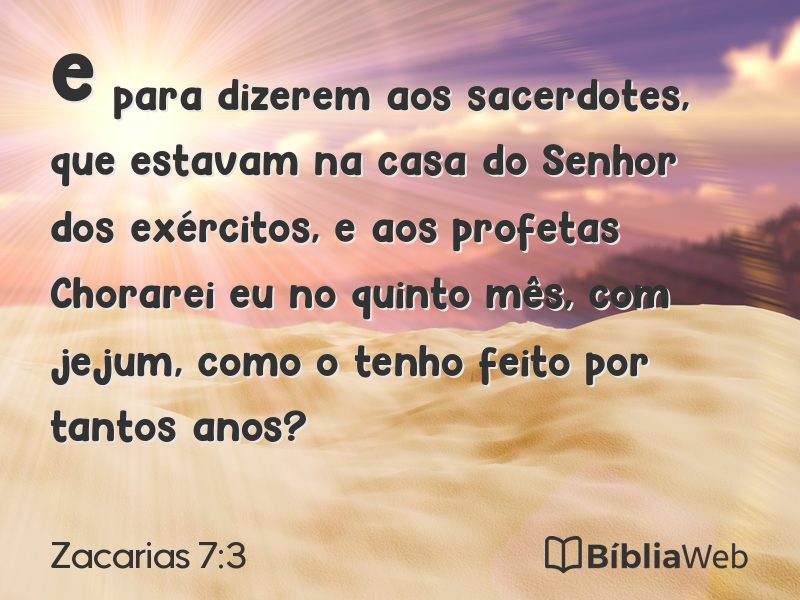 Zacarias 7:3 em imagem para compartilhar