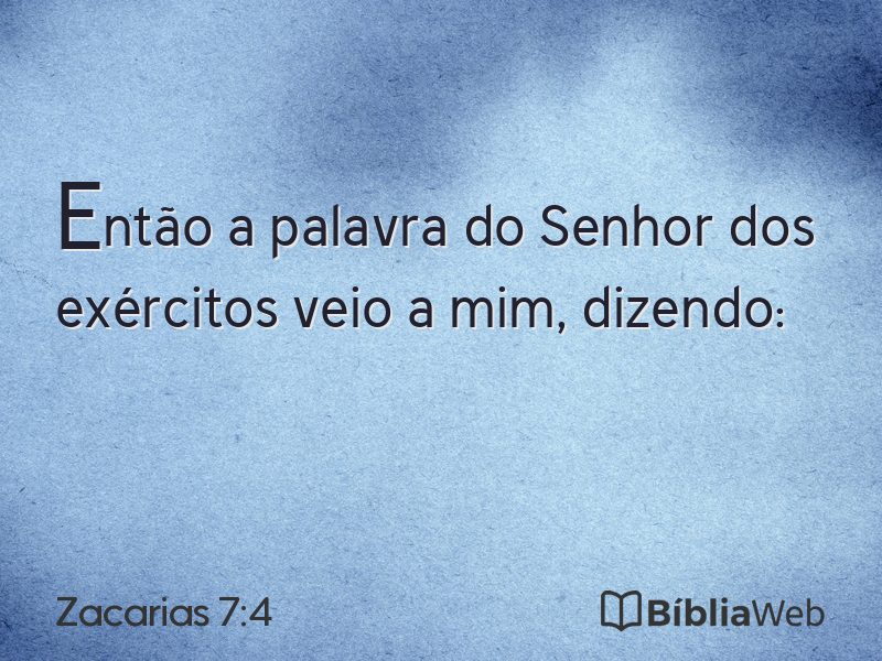 Zacarias 7:4 em imagem para compartilhar