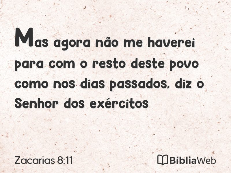 Zacarias 8:11 em imagem para compartilhar