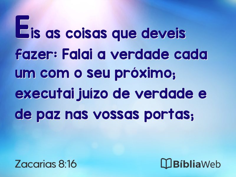 Zacarias 8:16 em imagem para compartilhar