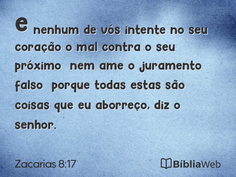 Zacarias 8:17 em imagem para compartilhar