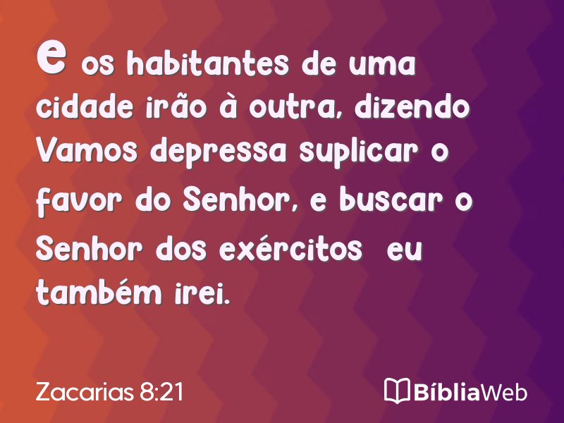Zacarias 8:21 em imagem para compartilhar