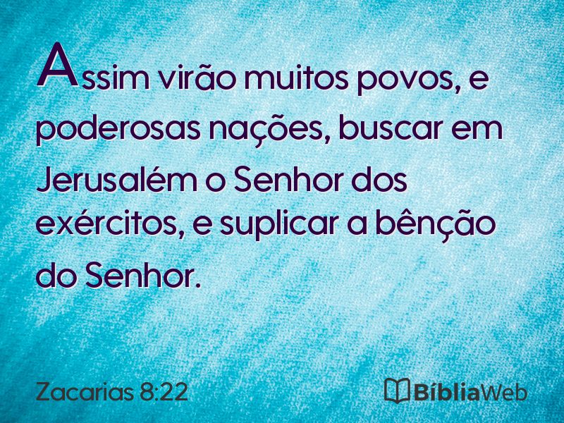 Zacarias 8:22 em imagem para compartilhar