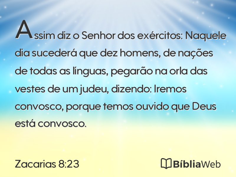 Zacarias 8:23 em imagem para compartilhar