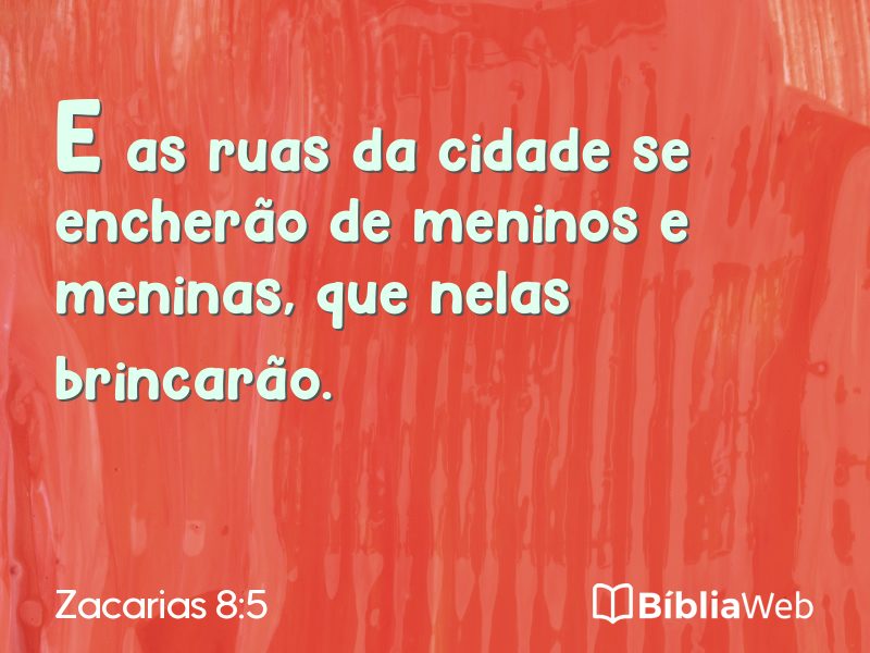 Zacarias 8:5 em imagem para compartilhar