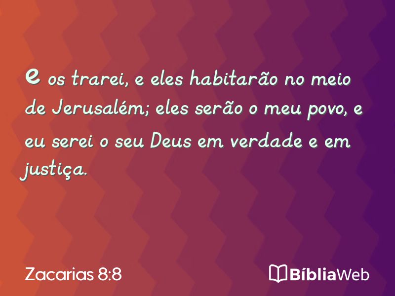 Zacarias 8:8 em imagem para compartilhar