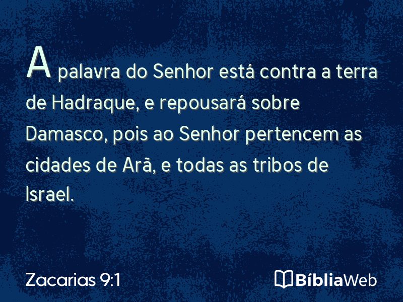 Zacarias 9:1 em imagem para compartilhar
