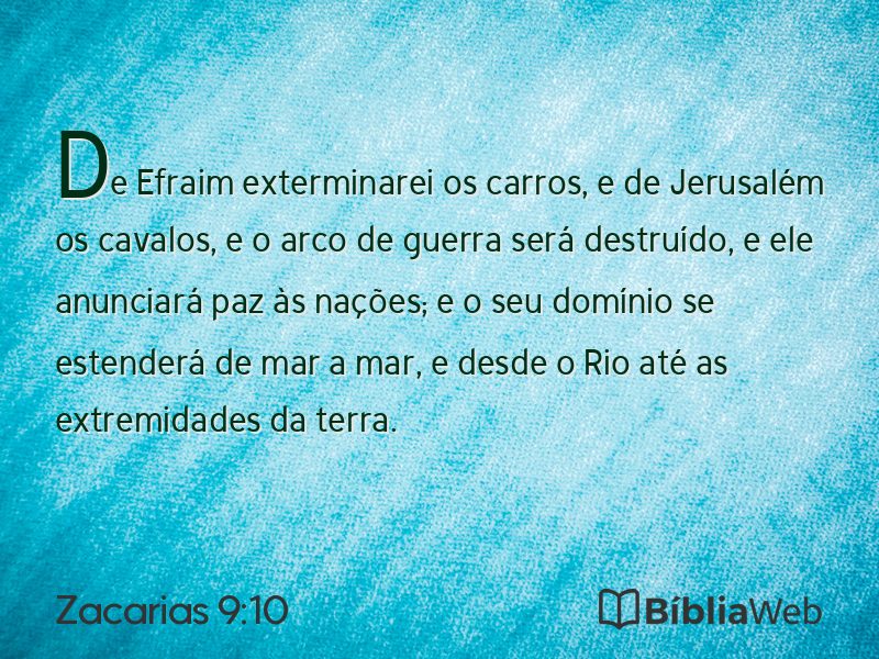 Zacarias 9:10 em imagem para compartilhar