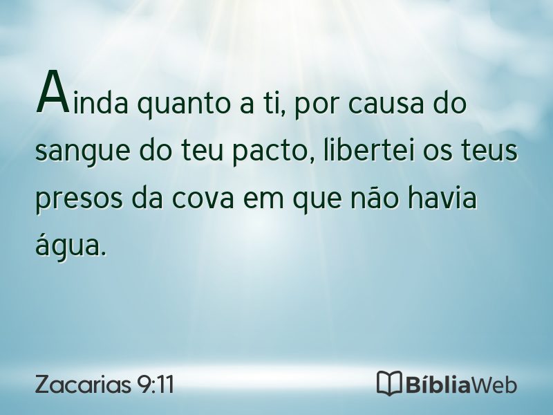 Zacarias 9:11 em imagem para compartilhar