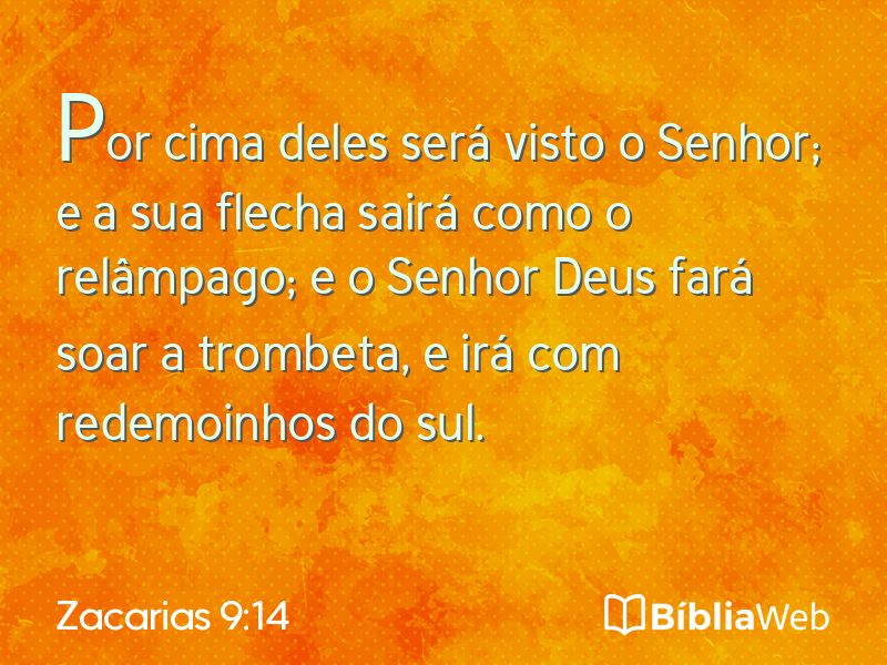 Zacarias 9:14 em imagem para compartilhar