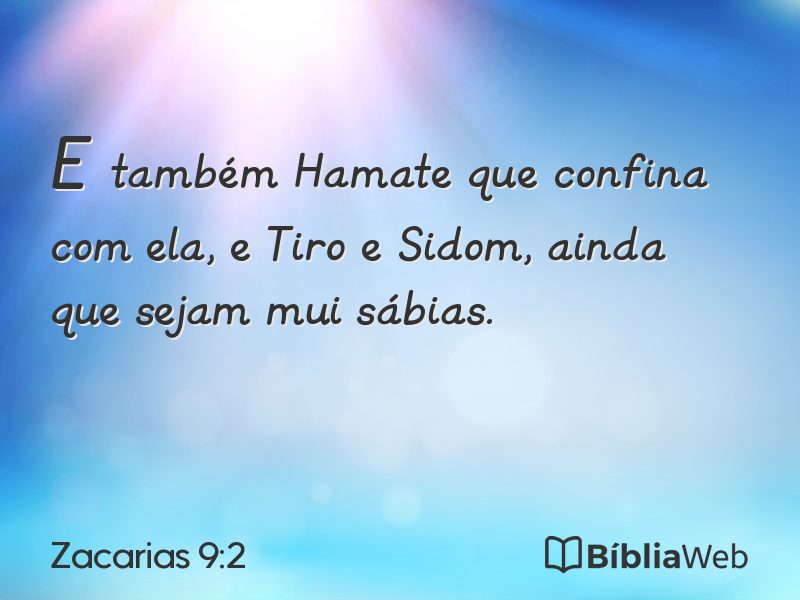 Zacarias 9:2 em imagem para compartilhar