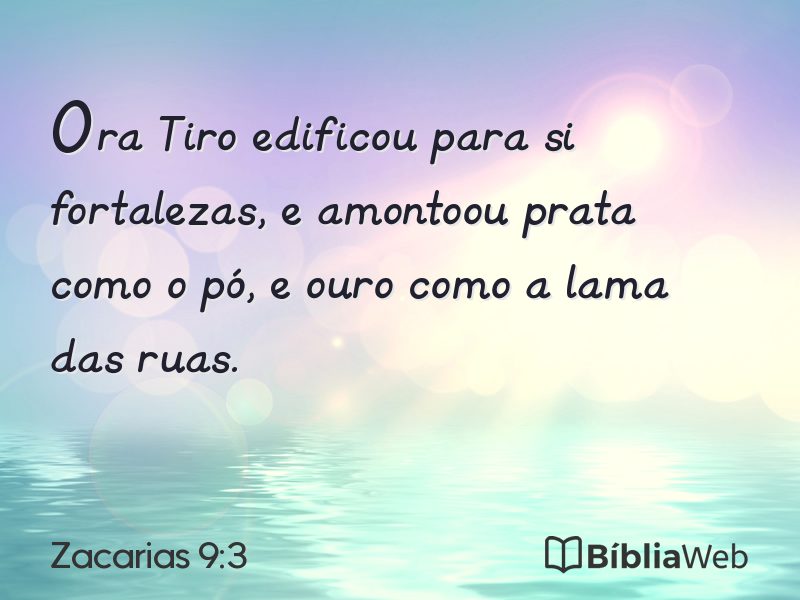 Zacarias 9:3 em imagem para compartilhar