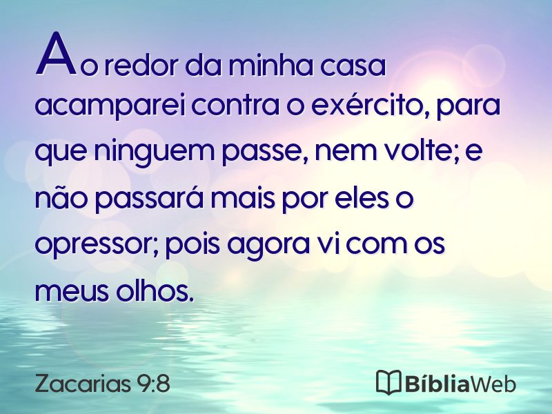 Zacarias 9:8 em imagem para compartilhar