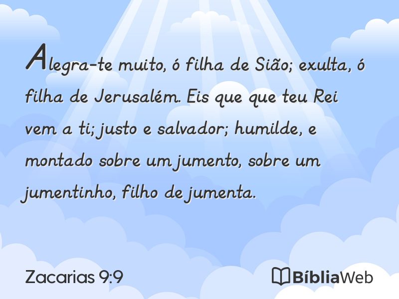 Zacarias 9:9 em imagem para compartilhar