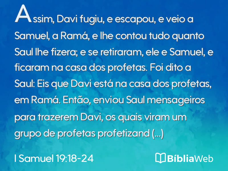 I Samuel 19:18-24 em imagem para compartilhar