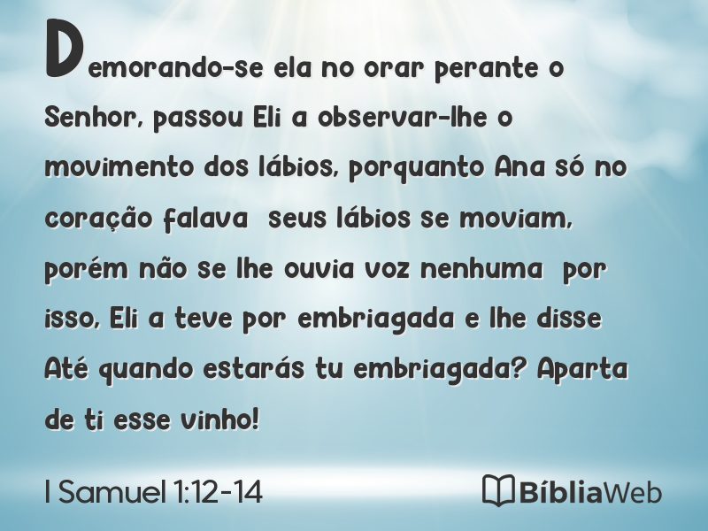 I Samuel 1:12-14 em imagem para compartilhar