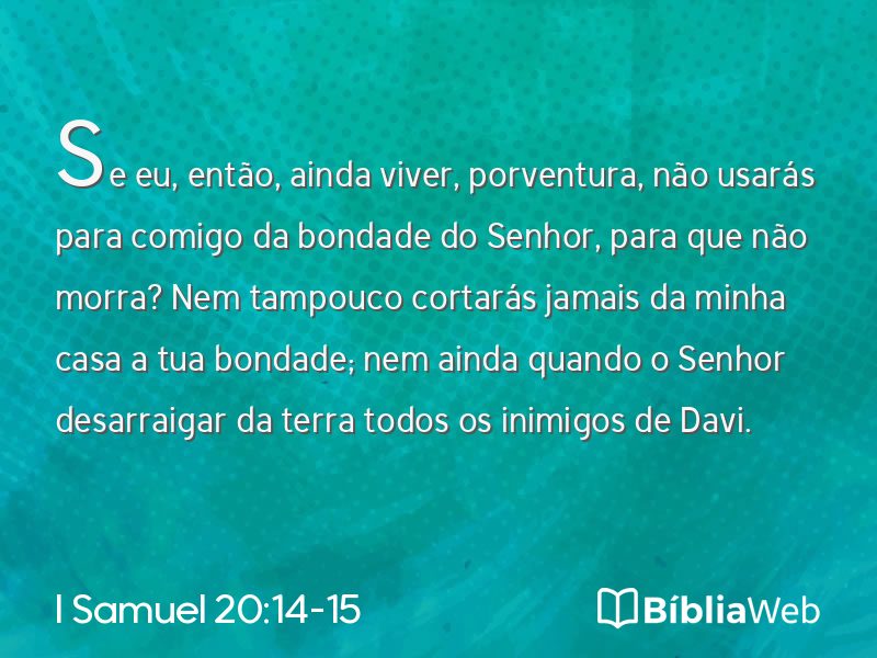 I Samuel 20:14-15 em imagem para compartilhar