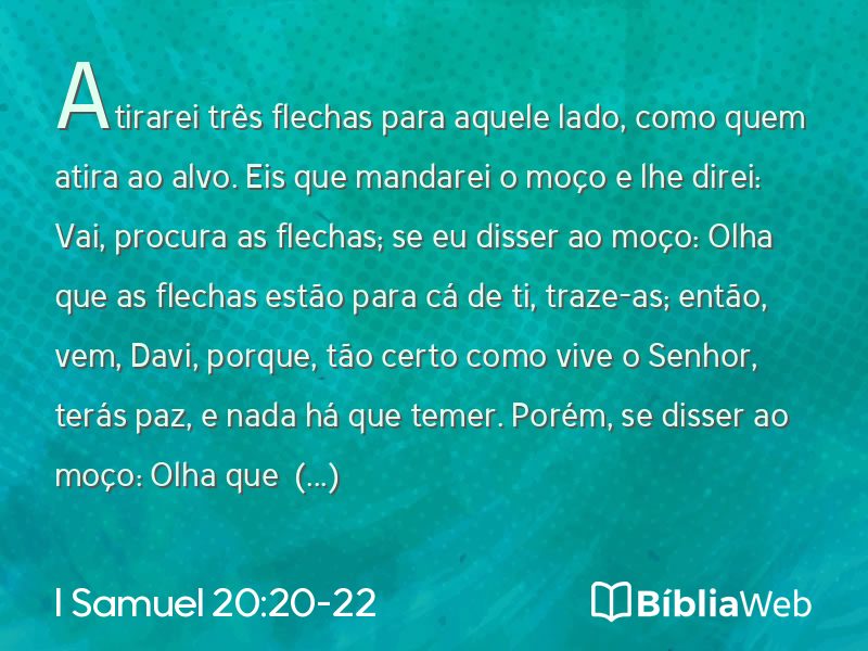 I Samuel 20:20-22 em imagem para compartilhar