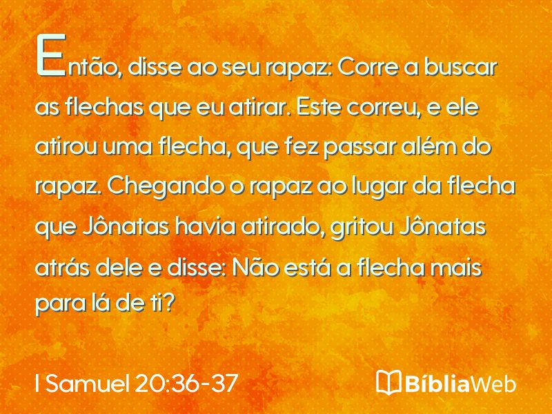 I Samuel 20:36-37 em imagem para compartilhar