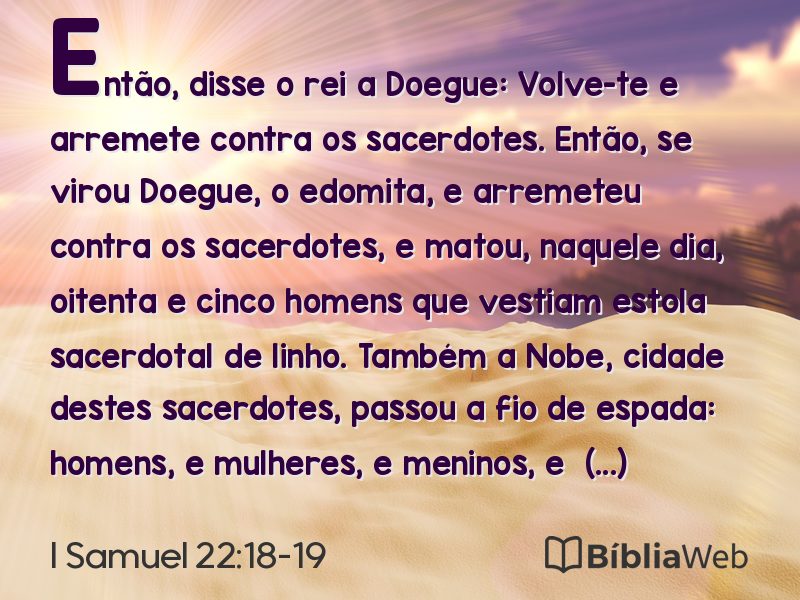 I Samuel 22:18-19 em imagem para compartilhar