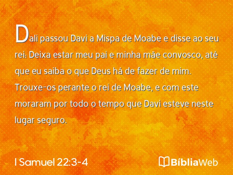 I Samuel 22:3-4 em imagem para compartilhar