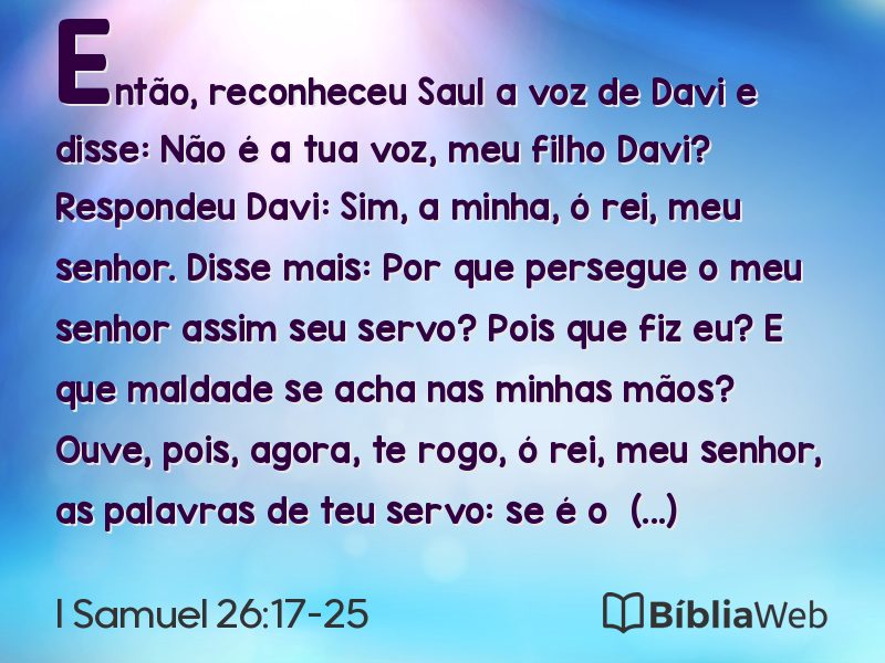I Samuel 26:17-25 em imagem para compartilhar