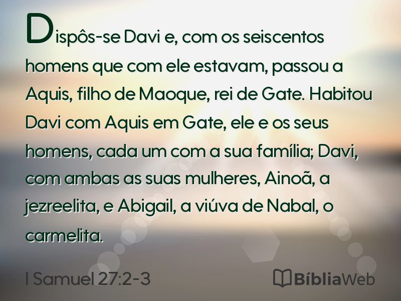 I Samuel 27:2-3 em imagem para compartilhar
