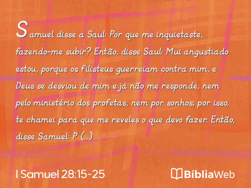 I Samuel 28:15-25 em imagem para compartilhar