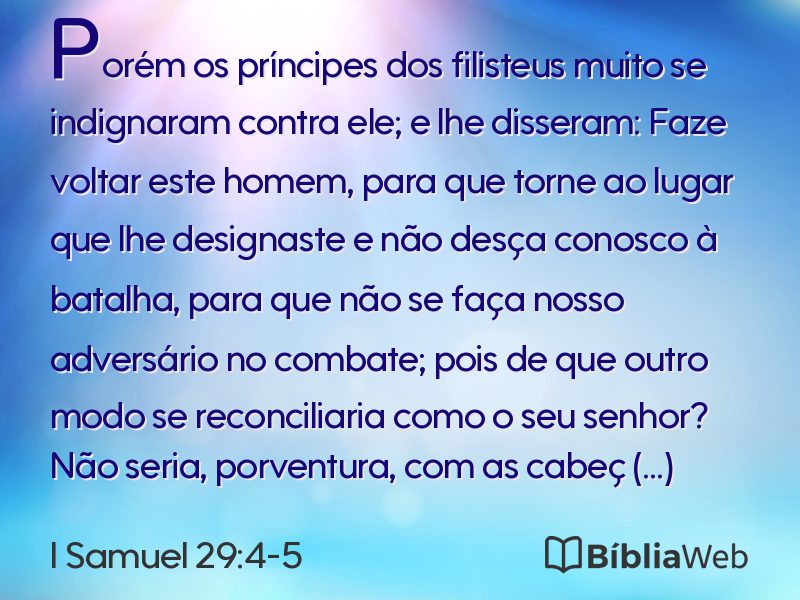 I Samuel 29:4-5 em imagem para compartilhar