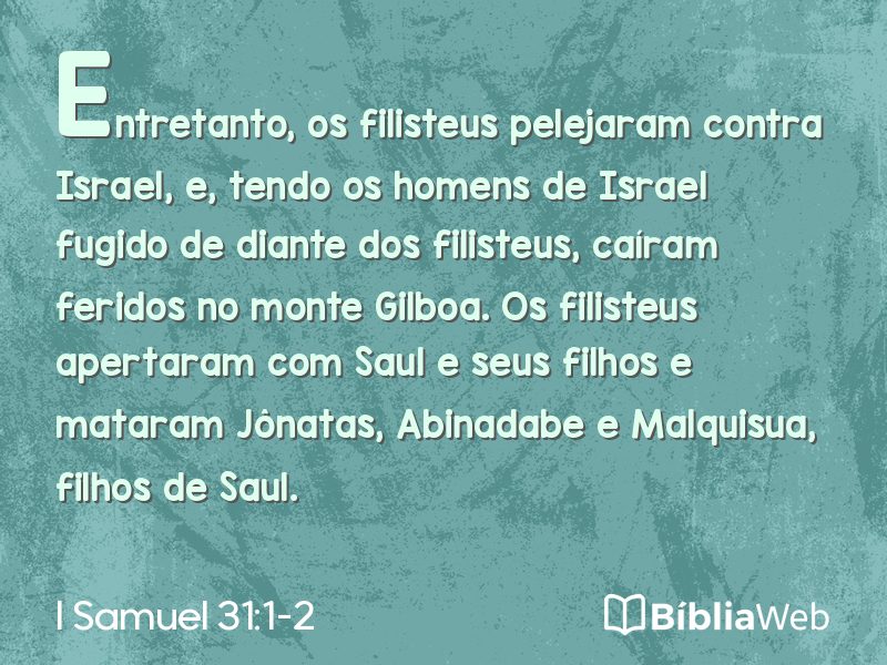 I Samuel 31:1-2 em imagem para compartilhar