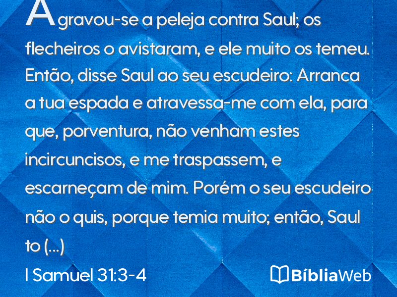 I Samuel 31:3-4 em imagem para compartilhar