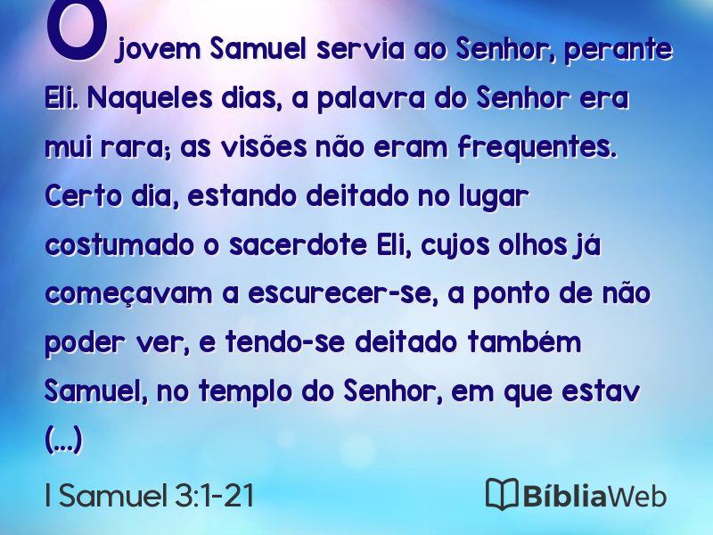 I Samuel 3:1-21 em imagem para compartilhar