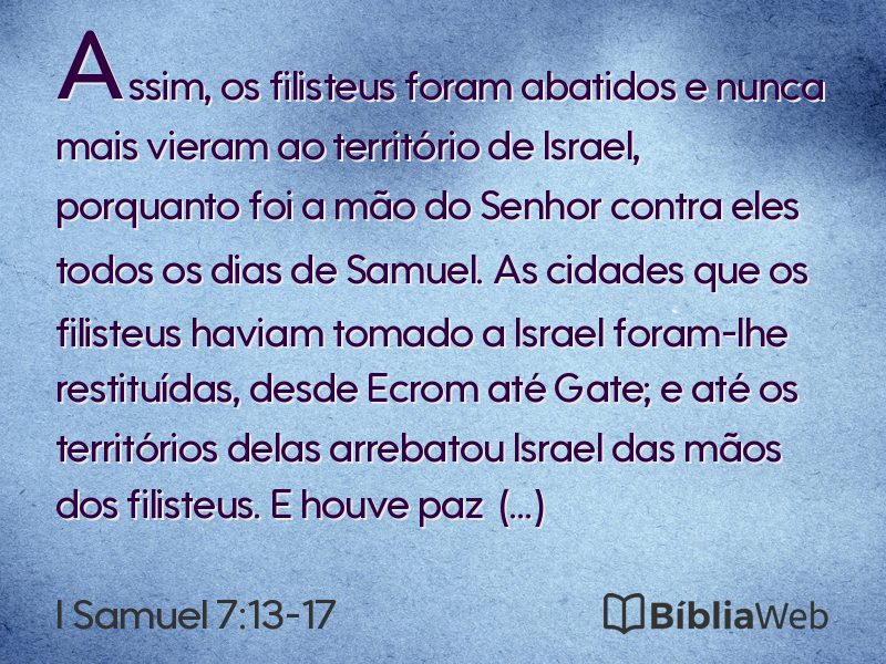 I Samuel 7:13-17 em imagem para compartilhar