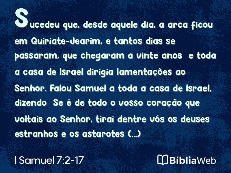 I Samuel 7:2-17 em imagem para compartilhar