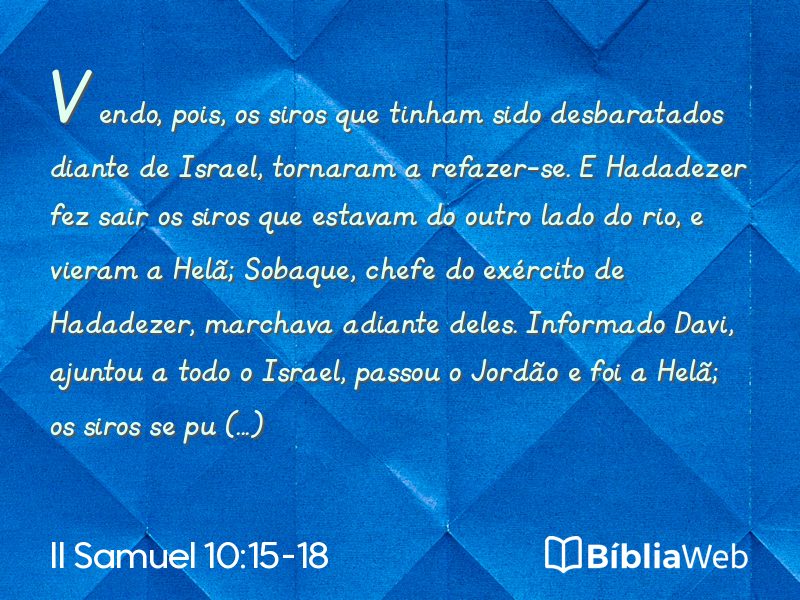 II Samuel 10:15-18 em imagem para compartilhar