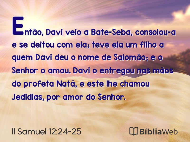 II Samuel 12:24-25 em imagem para compartilhar