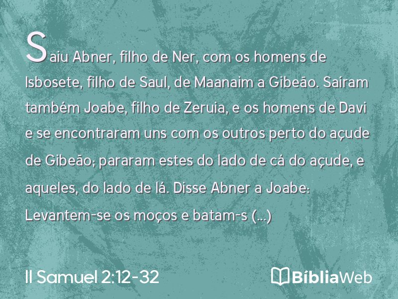 II Samuel 2:12-32 em imagem para compartilhar