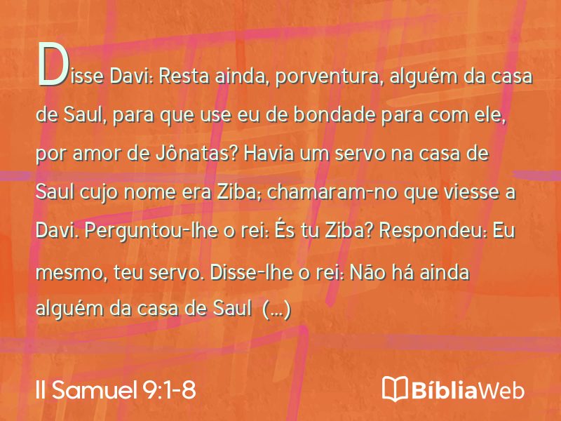 II Samuel 9:1-8 em imagem para compartilhar