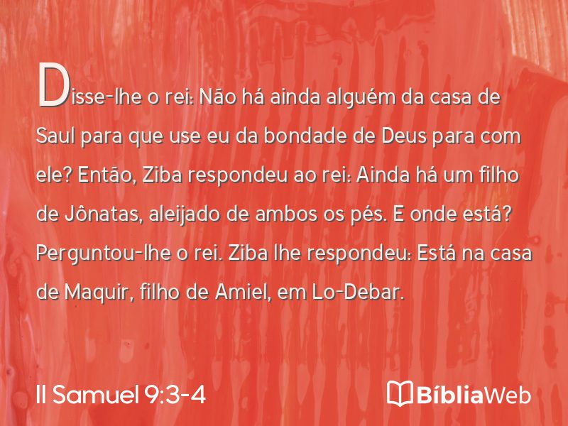 II Samuel 9:3-4 em imagem para compartilhar