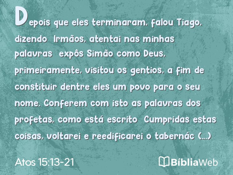 Atos 15:13-21 em imagem para compartilhar