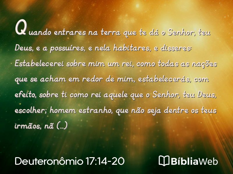 Deuteronômio 17:14-20 em imagem para compartilhar