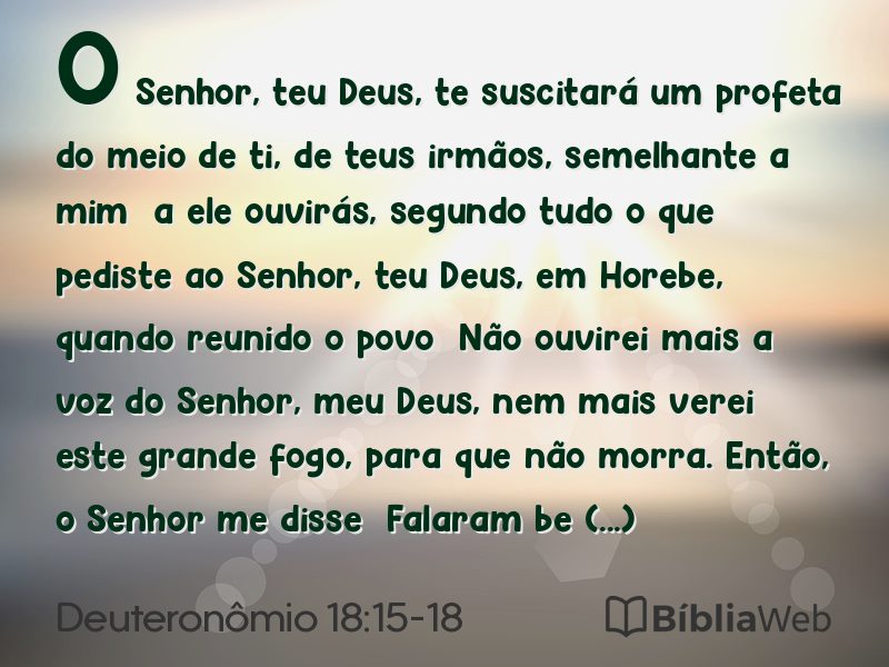 Deuteronômio 18:15-18 em imagem para compartilhar