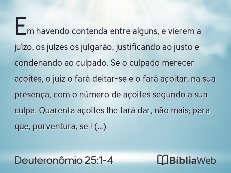 Deuteronômio 25:1-4 em imagem para compartilhar