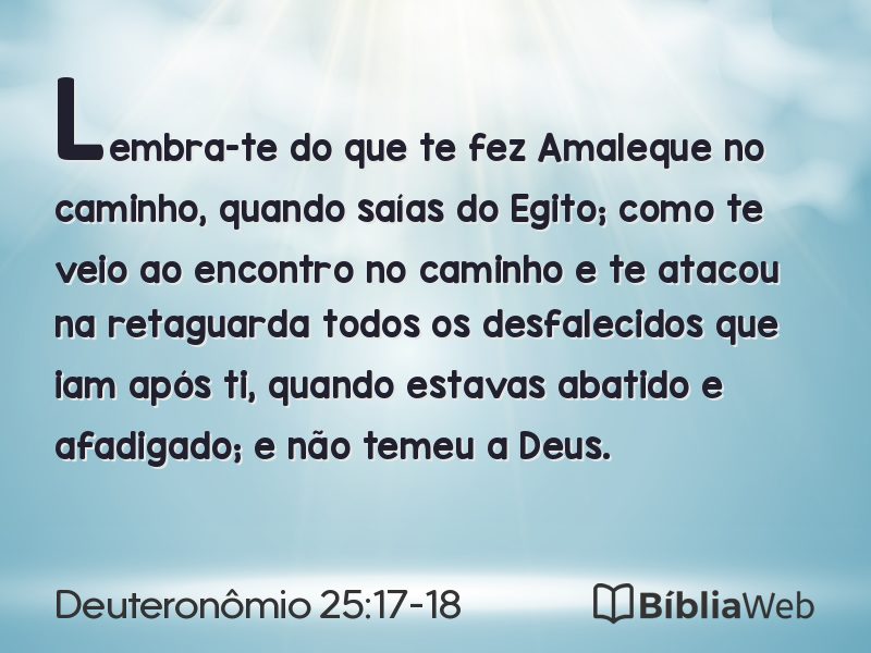 Deuteronômio 25:17-18 em imagem para compartilhar