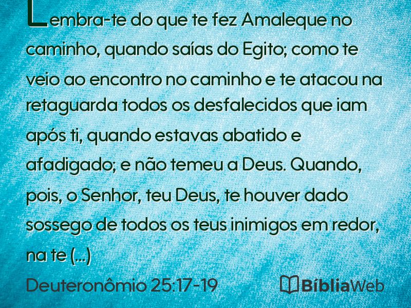 Deuteronômio 25:17-19 em imagem para compartilhar